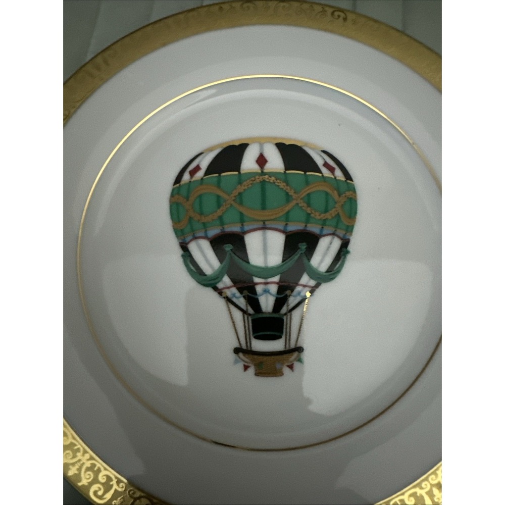 2 Royal Gallery‎ Gold 8.3" Hot Air Balloon Plates Macy's